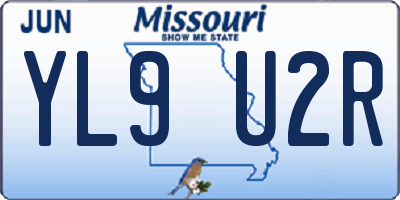 MO license plate YL9U2R