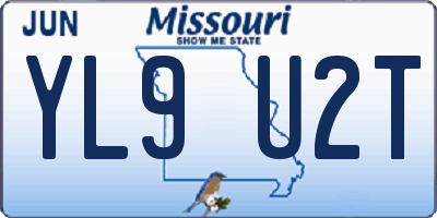 MO license plate YL9U2T