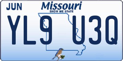 MO license plate YL9U3Q