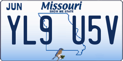 MO license plate YL9U5V