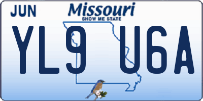 MO license plate YL9U6A