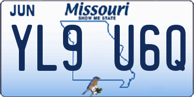 MO license plate YL9U6Q