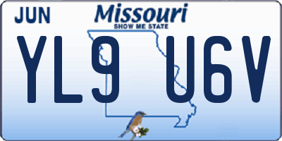 MO license plate YL9U6V