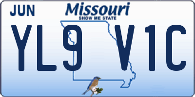 MO license plate YL9V1C