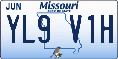 MO license plate YL9V1H