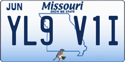 MO license plate YL9V1I