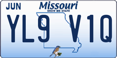 MO license plate YL9V1Q
