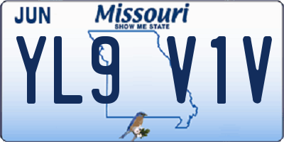 MO license plate YL9V1V