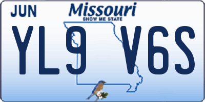 MO license plate YL9V6S