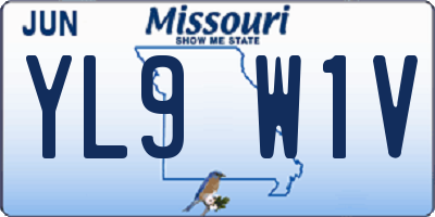 MO license plate YL9W1V