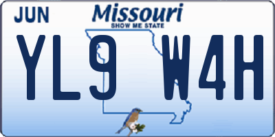 MO license plate YL9W4H