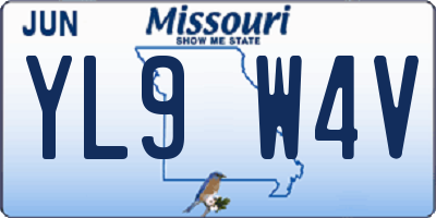 MO license plate YL9W4V