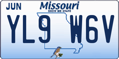 MO license plate YL9W6V