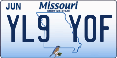 MO license plate YL9Y0F