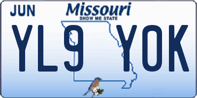 MO license plate YL9Y0K