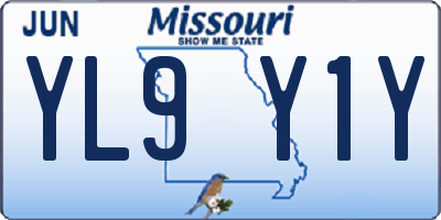 MO license plate YL9Y1Y