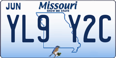 MO license plate YL9Y2C