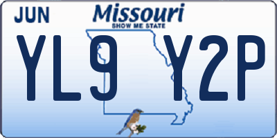 MO license plate YL9Y2P