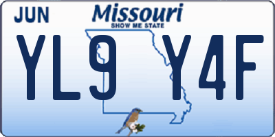 MO license plate YL9Y4F
