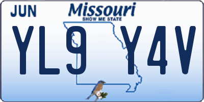 MO license plate YL9Y4V