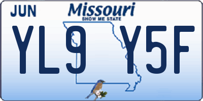 MO license plate YL9Y5F
