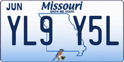 MO license plate YL9Y5L