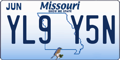 MO license plate YL9Y5N