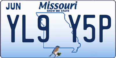 MO license plate YL9Y5P
