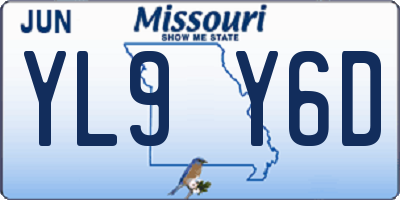 MO license plate YL9Y6D