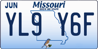 MO license plate YL9Y6F