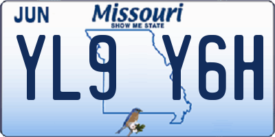MO license plate YL9Y6H