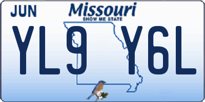 MO license plate YL9Y6L
