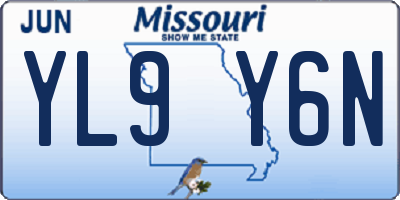 MO license plate YL9Y6N