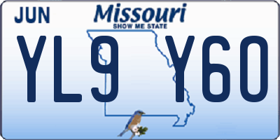 MO license plate YL9Y6O