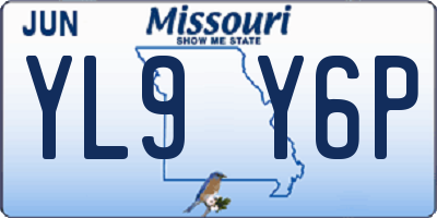 MO license plate YL9Y6P