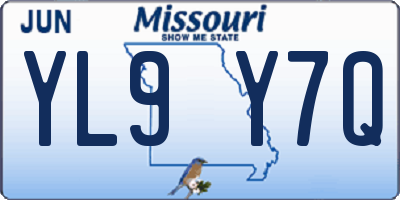 MO license plate YL9Y7Q