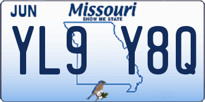 MO license plate YL9Y8Q