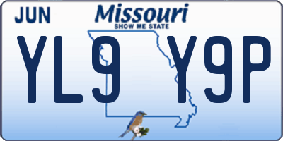 MO license plate YL9Y9P