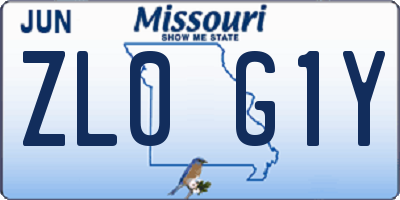 MO license plate ZL0G1Y