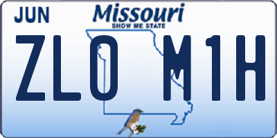 MO license plate ZL0M1H