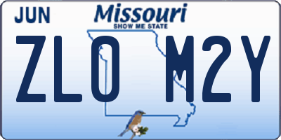 MO license plate ZL0M2Y