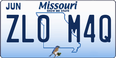 MO license plate ZL0M4Q