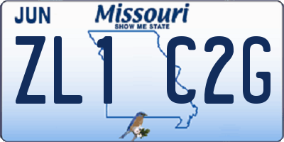 MO license plate ZL1C2G