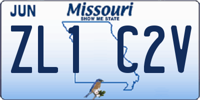 MO license plate ZL1C2V