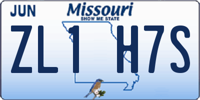 MO license plate ZL1H7S