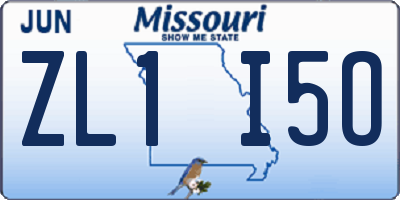 MO license plate ZL1I5O