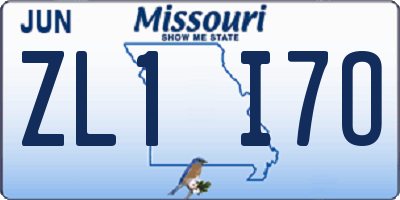 MO license plate ZL1I7O