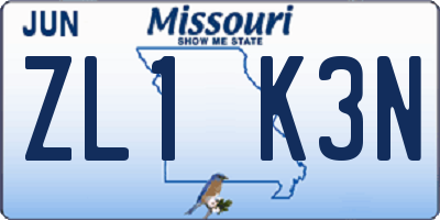 MO license plate ZL1K3N