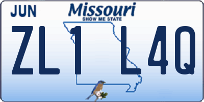 MO license plate ZL1L4Q