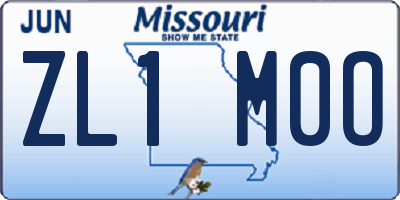 MO license plate ZL1M0O